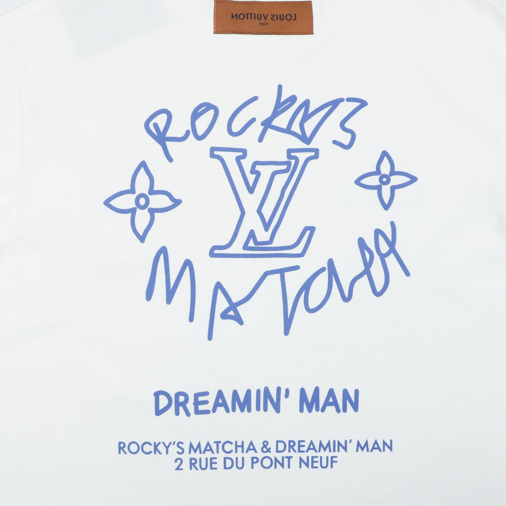 Louis Vuitton Dreamin' Man Rocky's Matcha Graffiti Slogan Print Long Sleeve T-Shirt | White