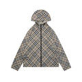 Burberry Reversible Vintage Check Diagonal Jacquard Hooded Jacket | Stone Taupe