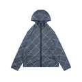Louis Vuitton Reversible Monogram Diagonal Diamond Grid Jacquard Hooded Jacket | Blue