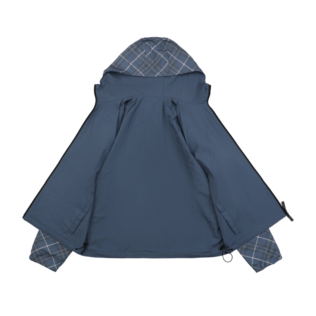 Louis Vuitton Reversible Monogram Diagonal Diamond Grid Jacquard Hooded Jacket | Blue