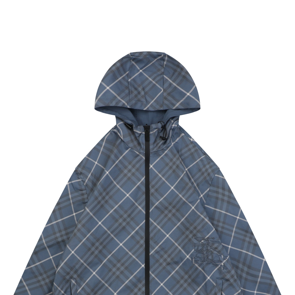 Louis Vuitton Reversible Monogram Diagonal Diamond Grid Jacquard Hooded Jacket | Blue