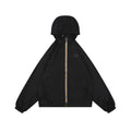 Burberry Vintage Check Placket Zip Sun Protection Hooded Jacket | Black