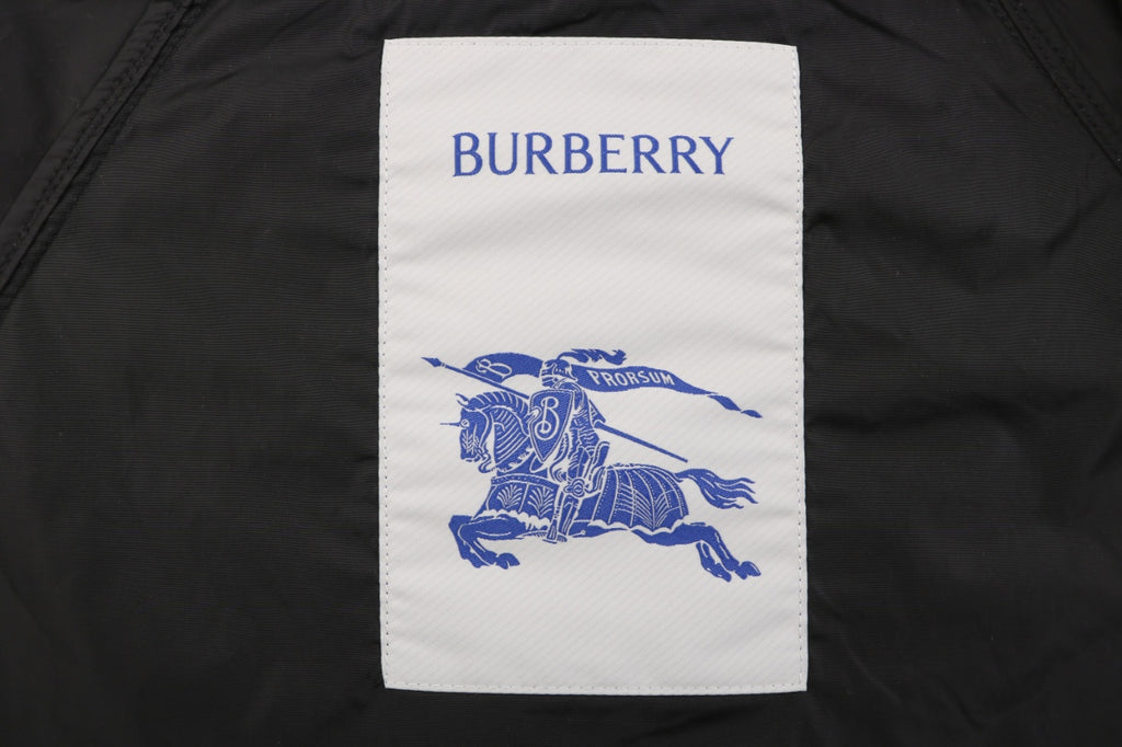 Burberry Vintage Check Placket Zip Sun Protection Hooded Jacket | Black