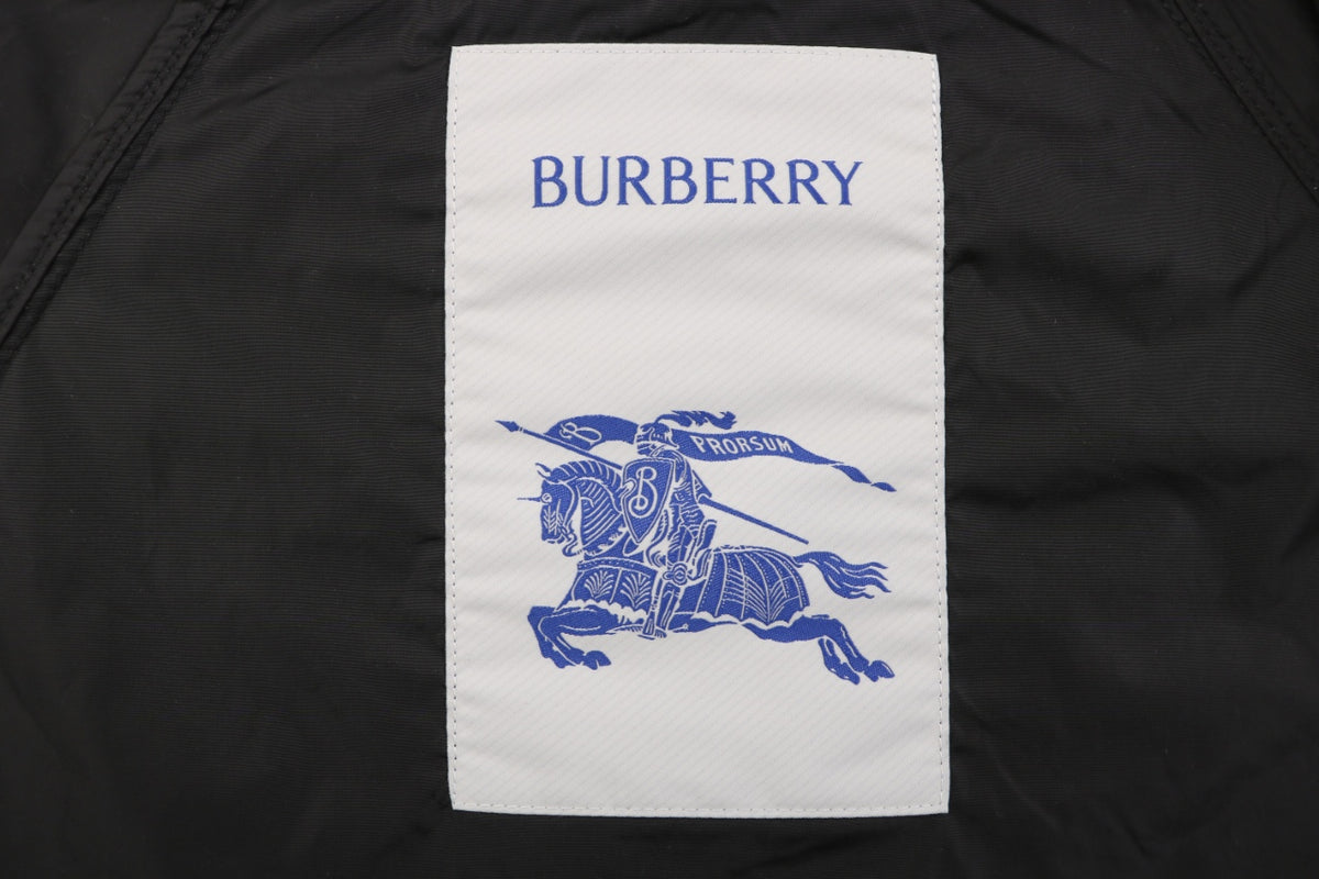 Burberry Vintage Check Placket Zip Sun Protection Hooded Jacket | Black