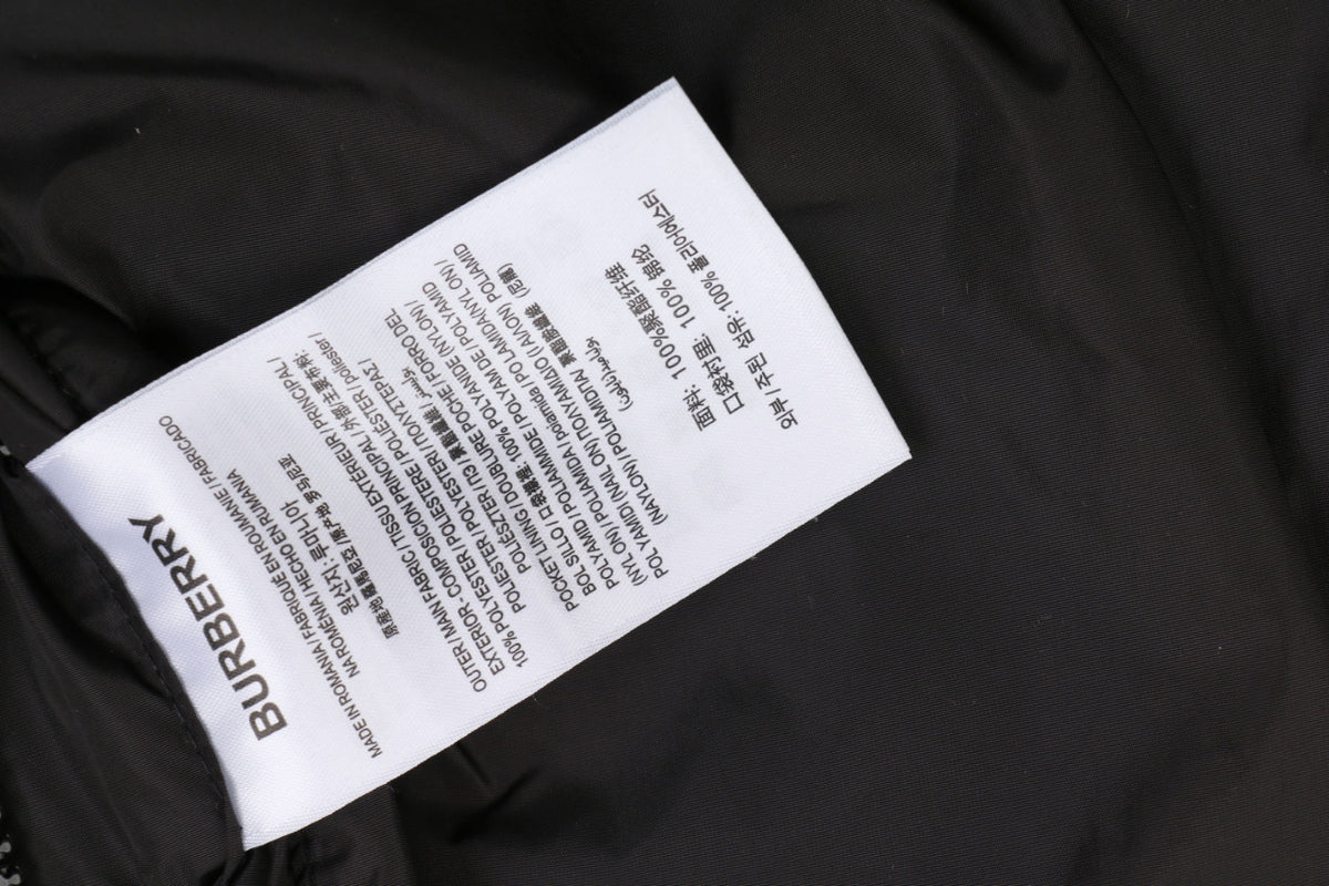 Burberry Vintage Check Placket Zip Sun Protection Hooded Jacket | Black