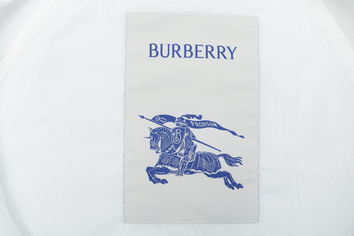 Burberry Vintage Check Placket Zip Sun Protection Hooded Jacket | White