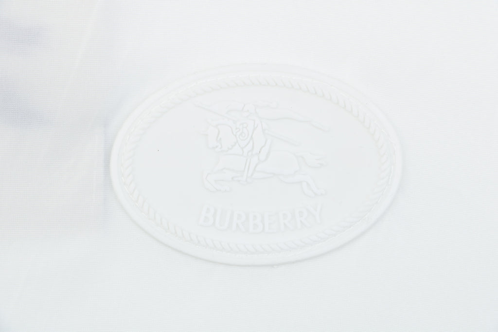 Burberry Vintage Check Placket Zip Sun Protection Hooded Jacket | White