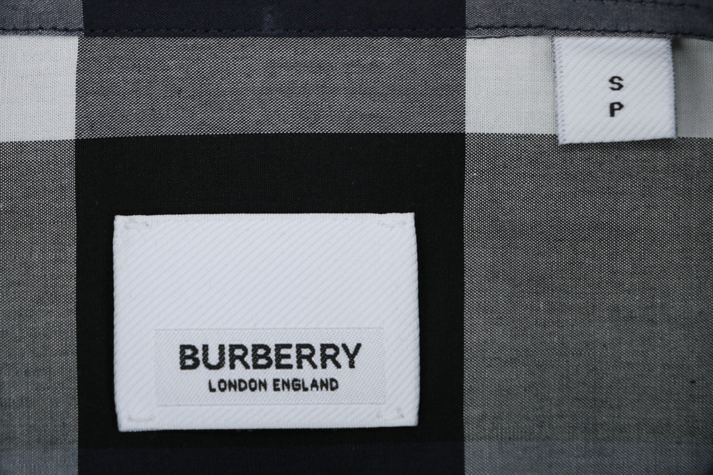 Burberry Oversized Check Long Sleeve Shirt | Navy