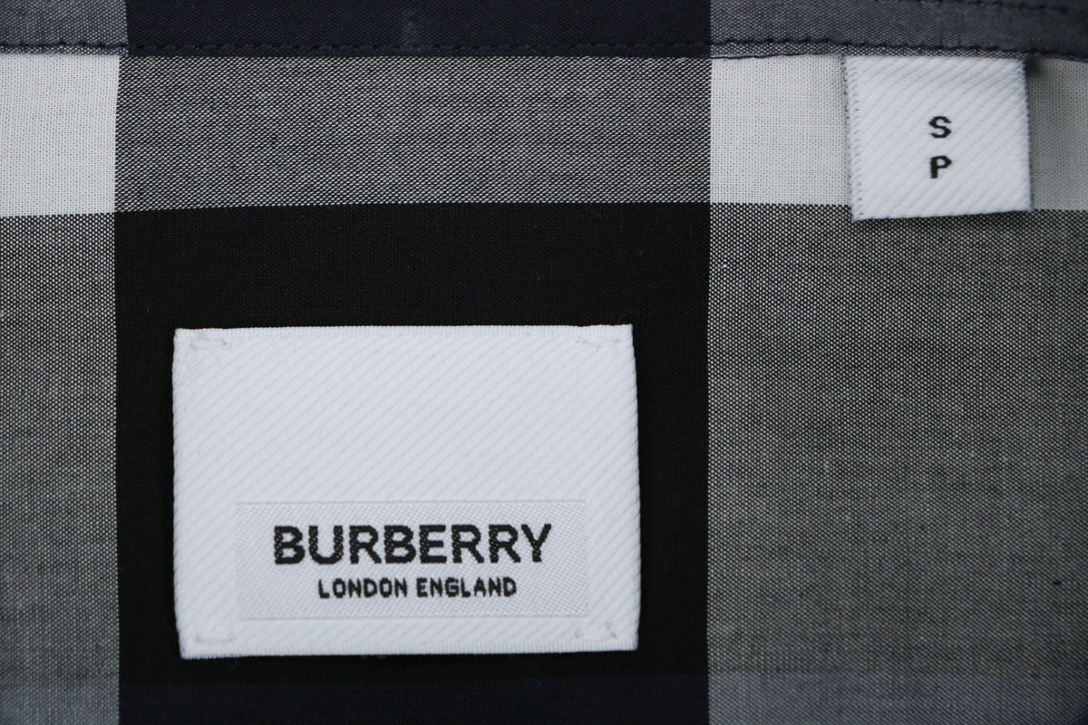 Burberry Oversized Check Long Sleeve Shirt | Navy