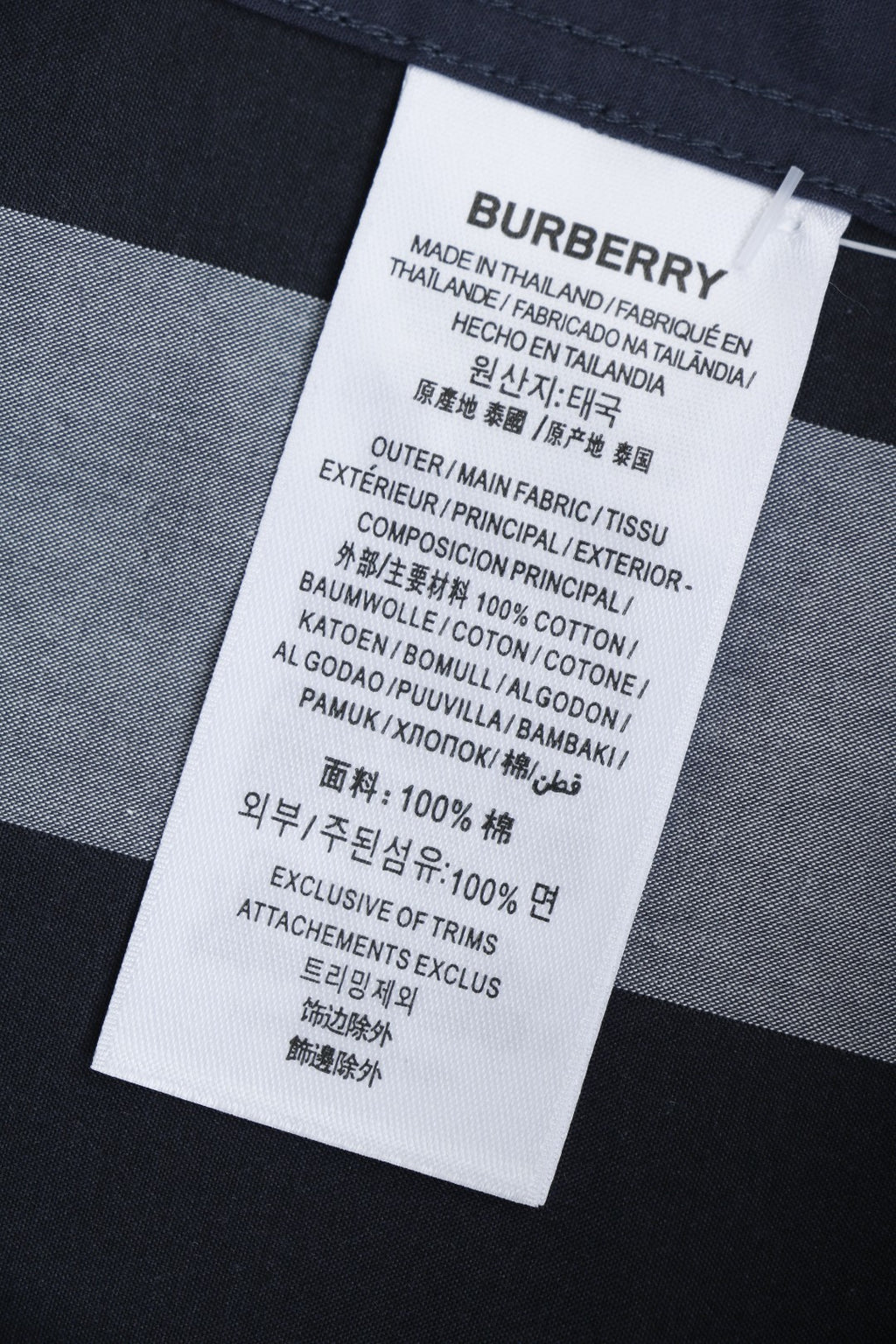 Burberry Oversized Check Long Sleeve Shirt | Navy