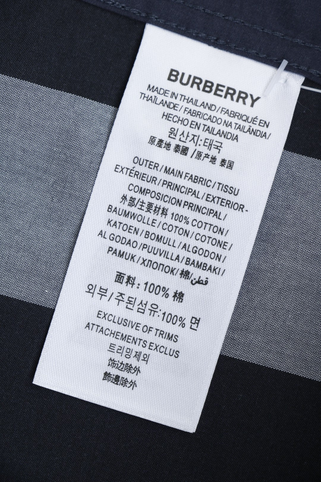 Burberry Oversized Check Long Sleeve Shirt | Navy