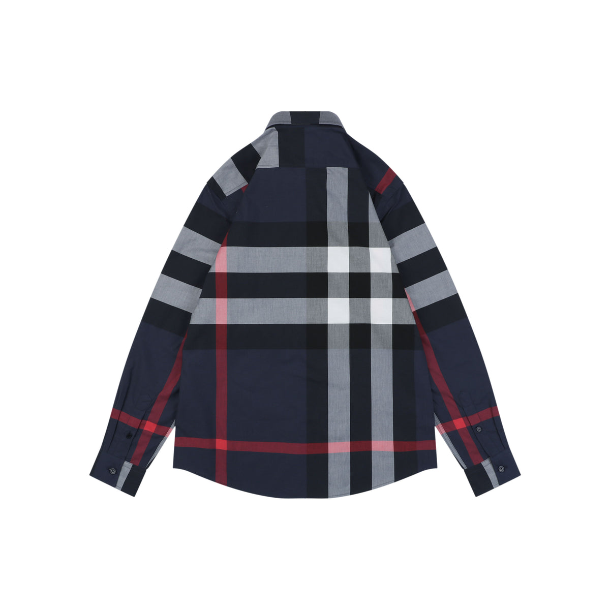 Burberry Oversized Check Long Sleeve Shirt | Navy