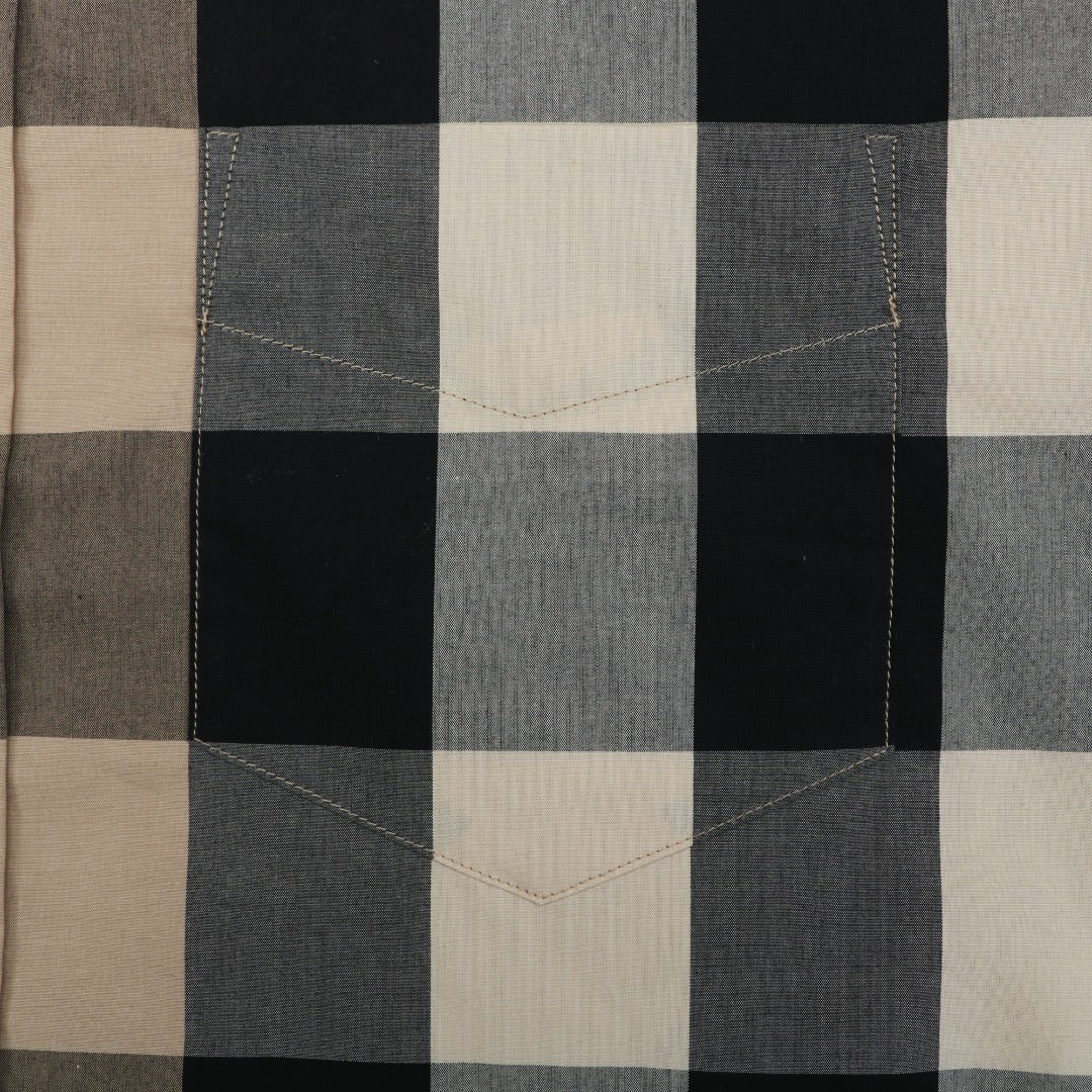 Burberry Oversized Check Long Sleeve Shirt | Camel