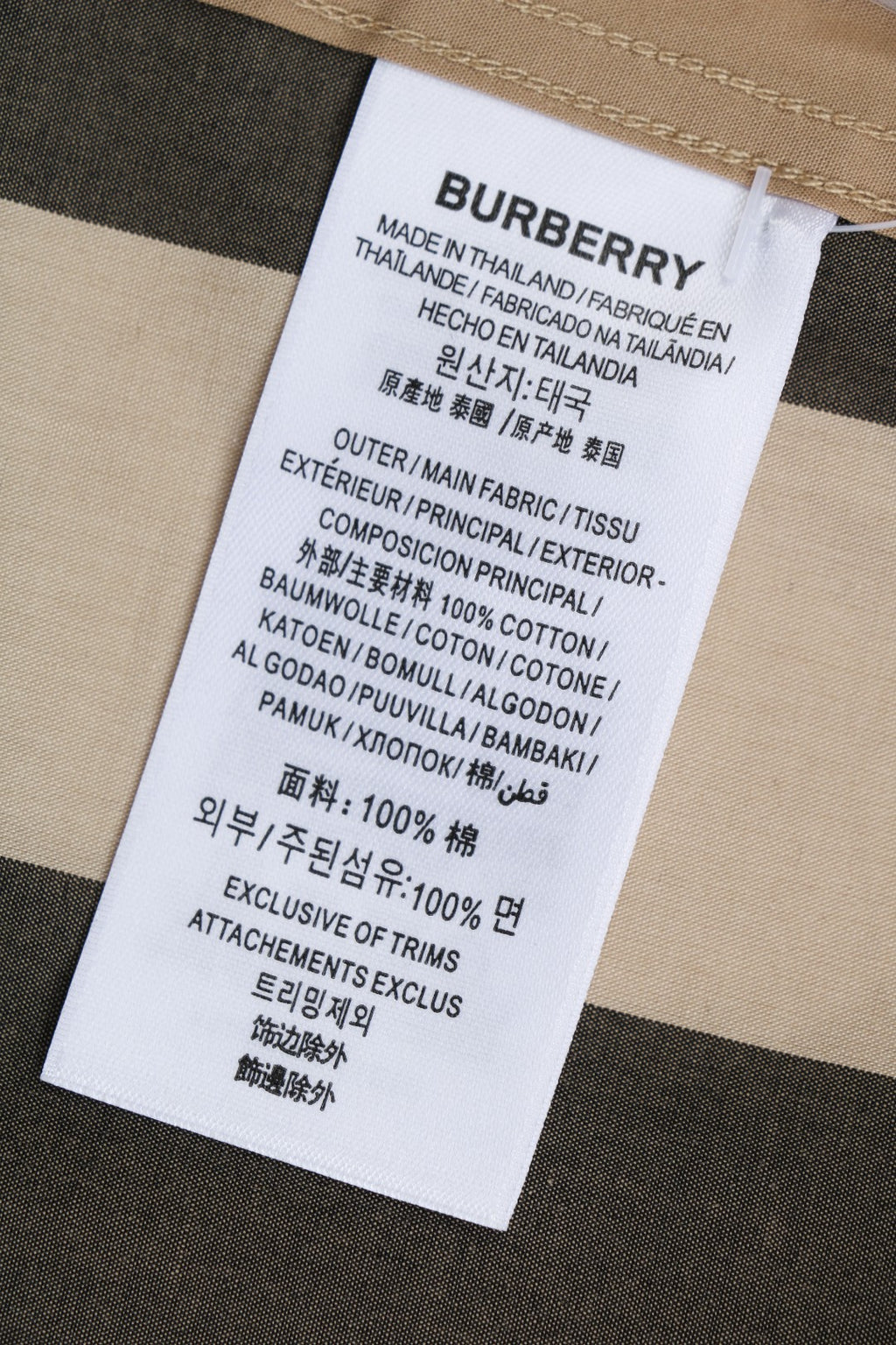 Burberry Oversized Check Long Sleeve Shirt | Camel