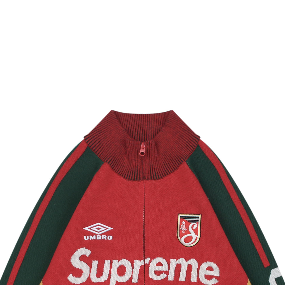 Supreme × Umbro FW25 Football Sweatshirt | Red / Green