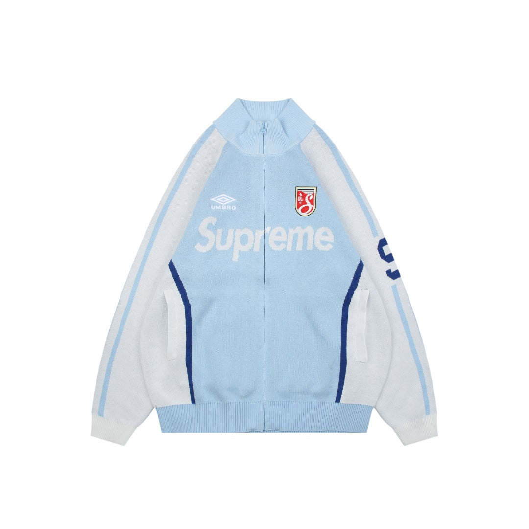 Supreme × Umbro FW25 Football Sweatshirt | Sky Blue / White