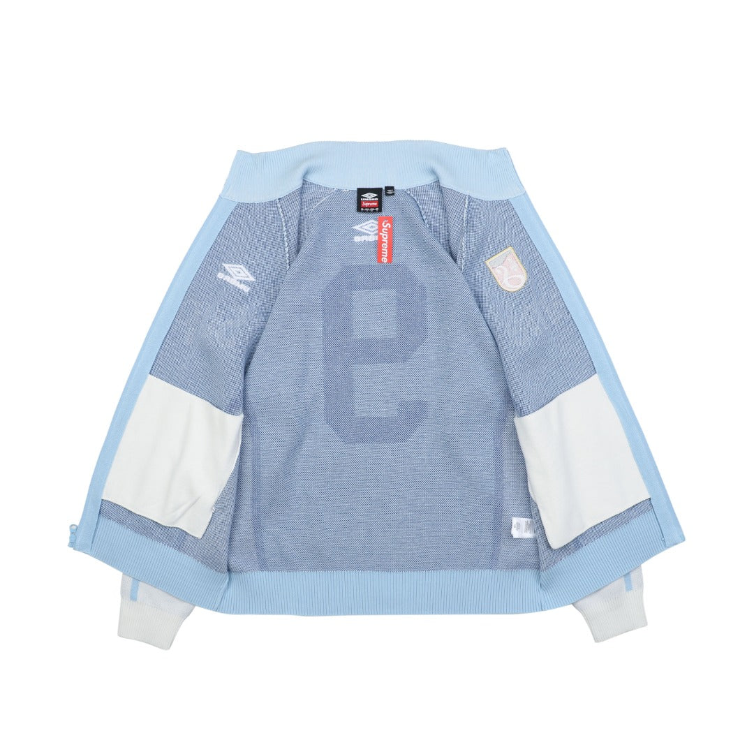 Supreme × Umbro FW25 Football Sweatshirt | Sky Blue / White