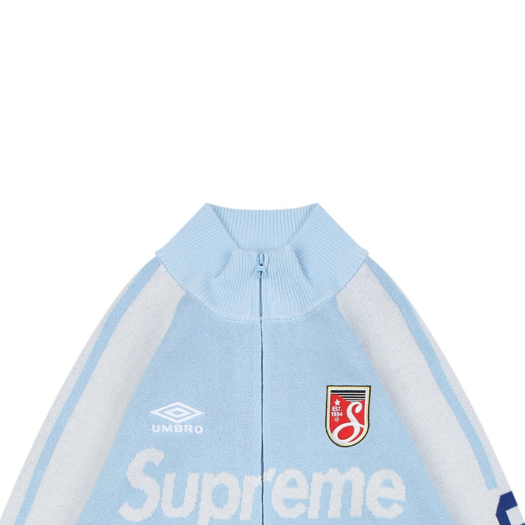 Supreme × Umbro FW25 Football Sweatshirt | Sky Blue / White