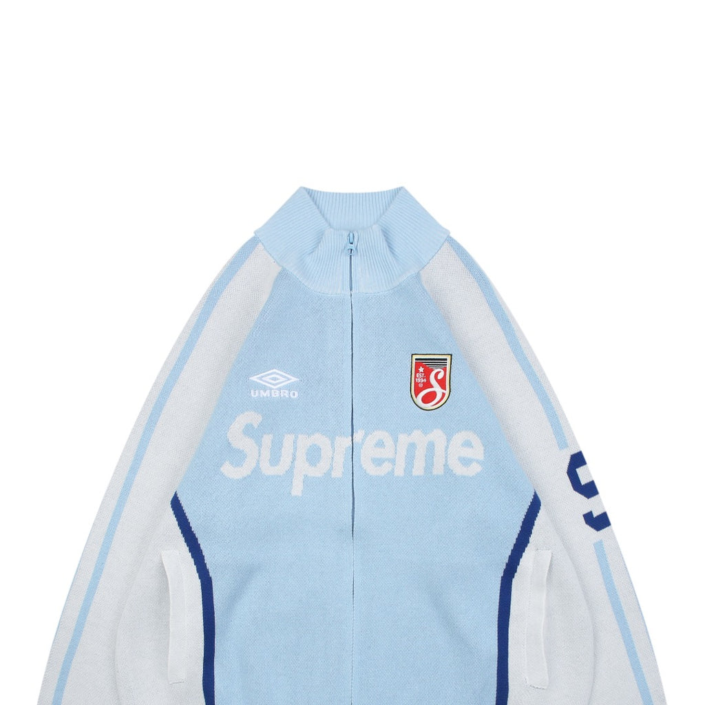 Supreme × Umbro FW25 Football Sweatshirt | Sky Blue / White