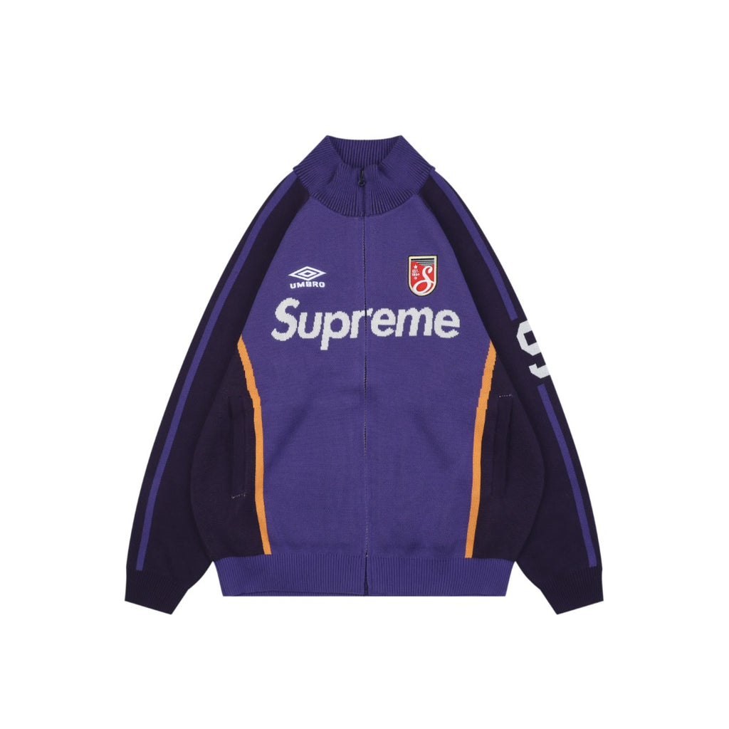 Supreme × Umbro FW25 Football Sweatshirt | Purple / Navy