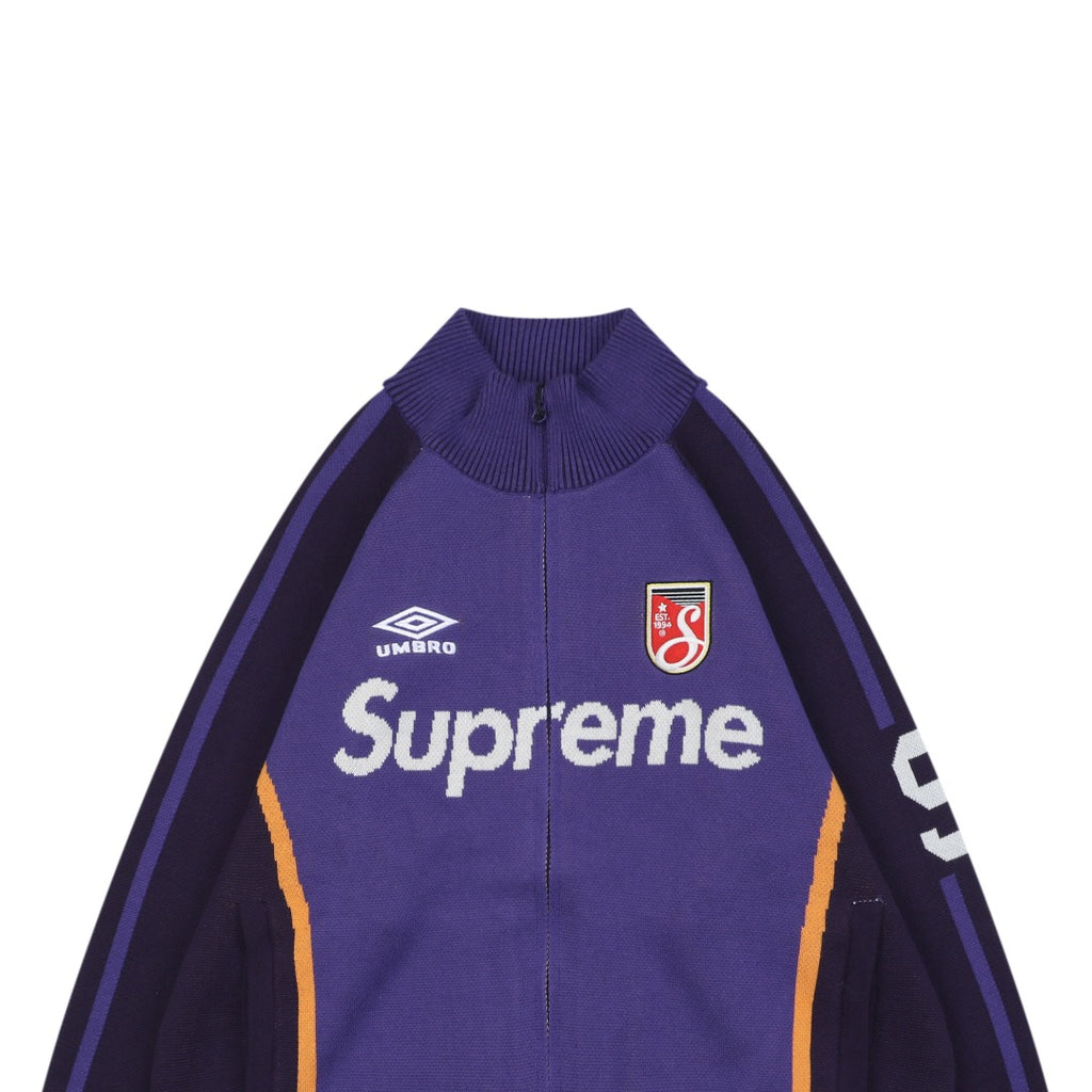 Supreme × Umbro FW25 Football Sweatshirt | Purple / Navy
