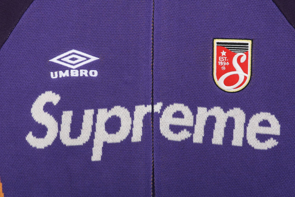Supreme × Umbro FW25 Football Sweatshirt | Purple / Navy