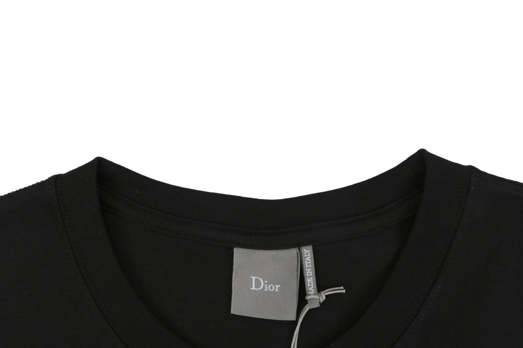 Dior "In Cold Blood" Shattered Glass Print T-Shirt | Black