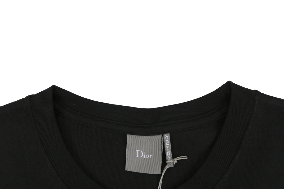 Dior "In Cold Blood" Shattered Glass Print T-Shirt | Black