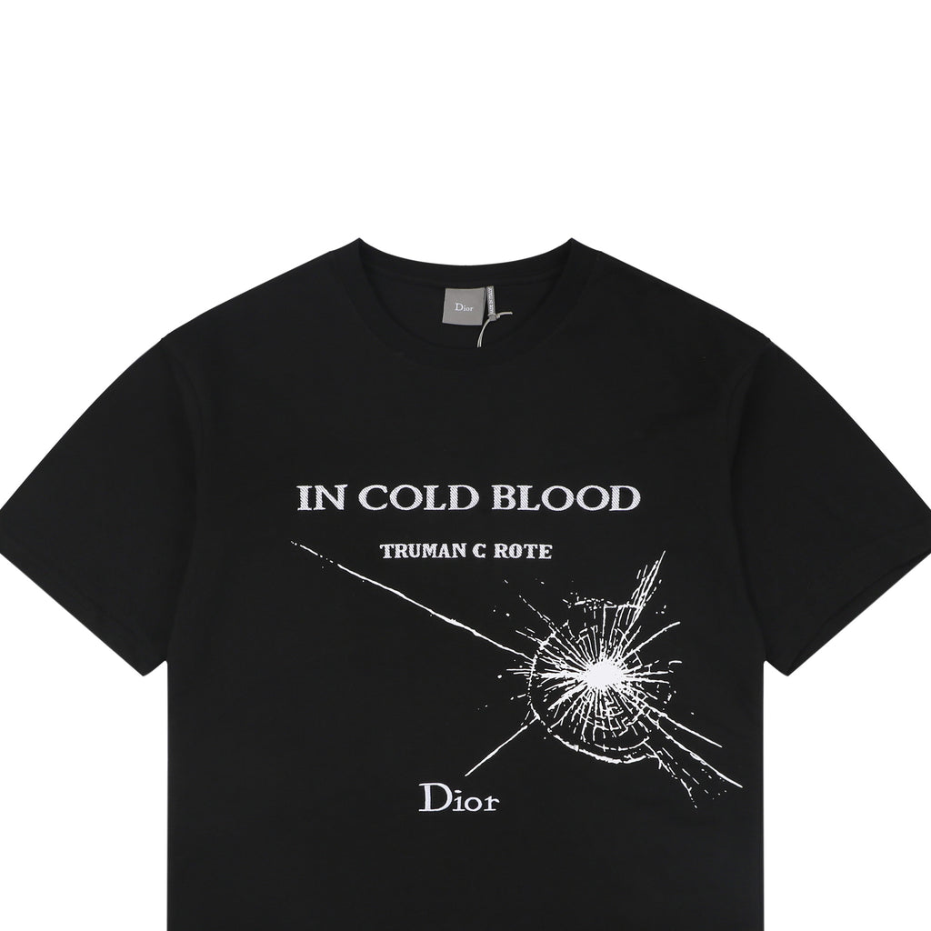 Dior "In Cold Blood" Shattered Glass Print T-Shirt | Black