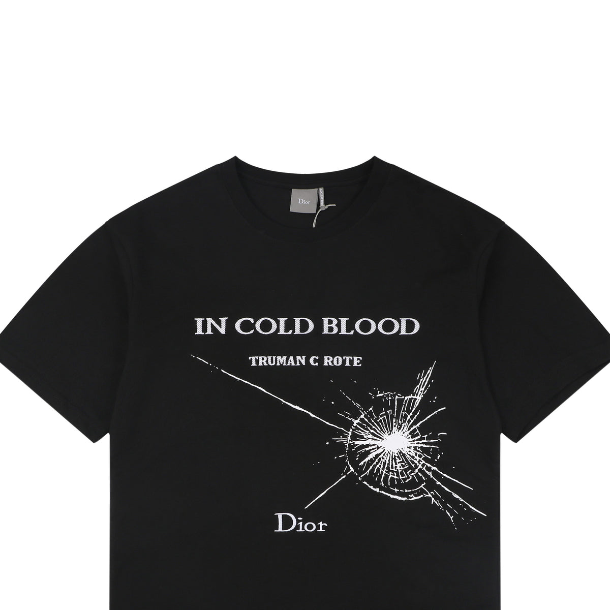 Dior "In Cold Blood" Shattered Glass Print T-Shirt | Black