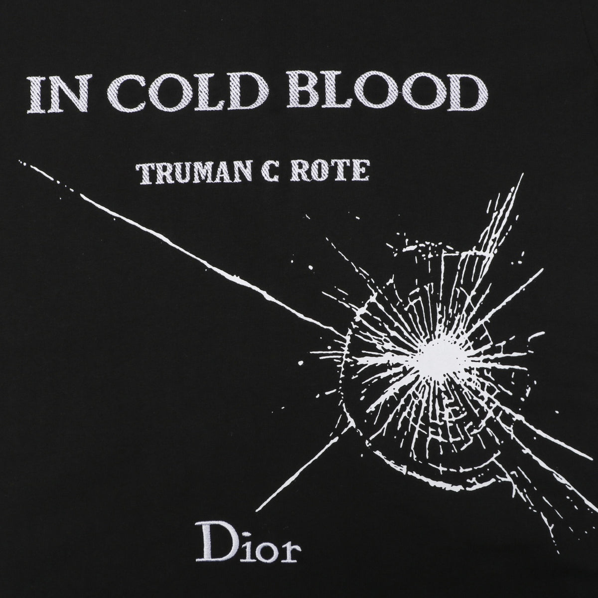 Dior "In Cold Blood" Shattered Glass Print T-Shirt | Black