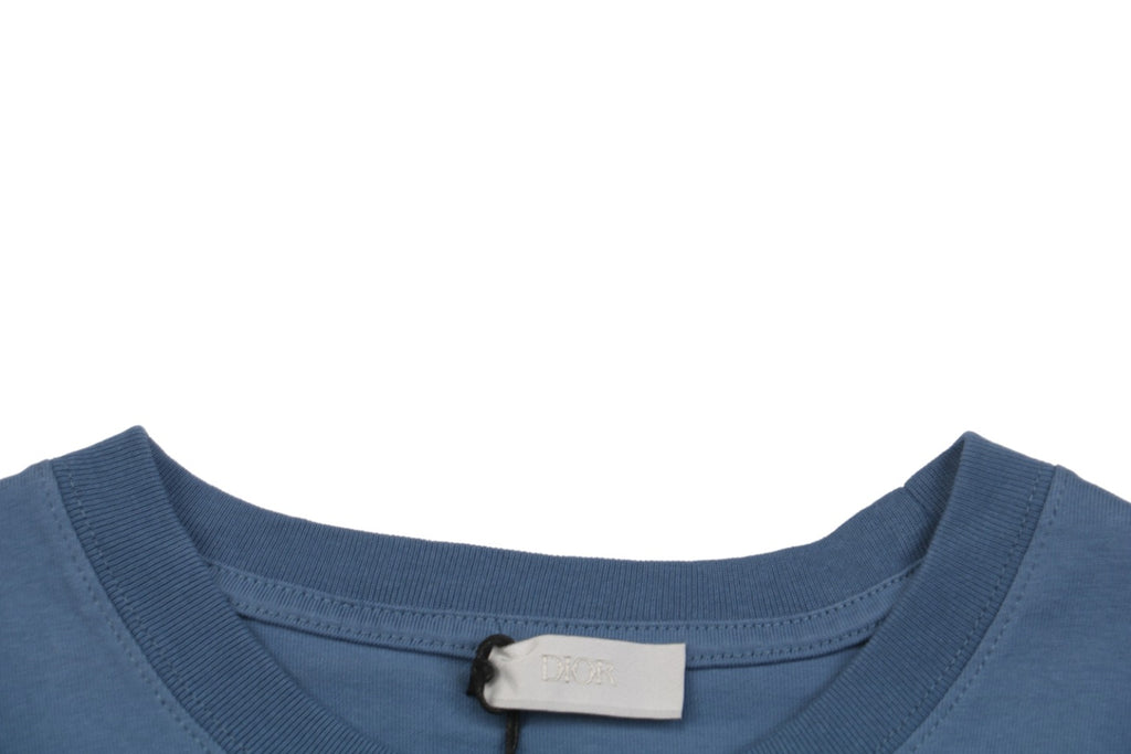 Dior 24SS Oversized Logo Print T-Shirt | Slate Blue