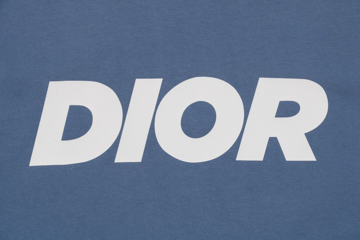 Dior 24SS Oversized Logo Print T-Shirt | Slate Blue