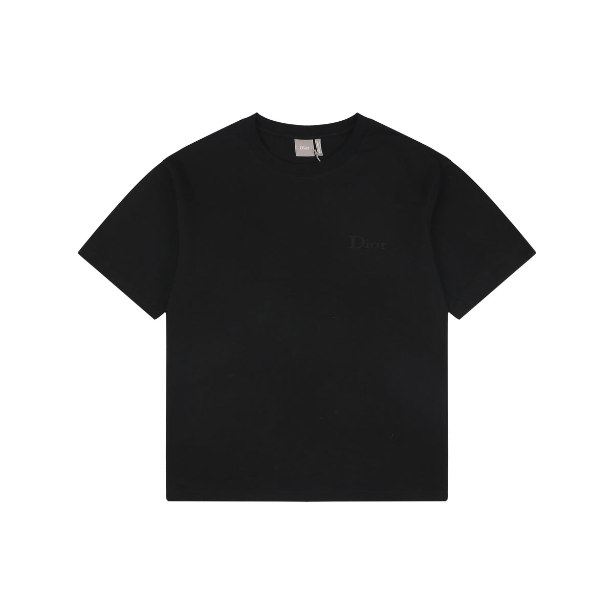 Dior Tonal Jacquard Logo Embroidered T-Shirt | Black