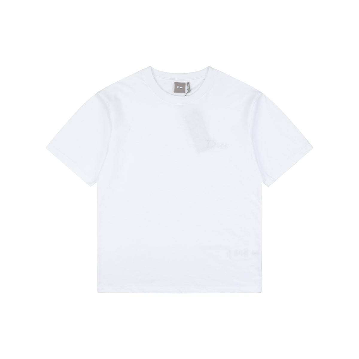 Dior Tonal Jacquard Logo Embroidered T-Shirt | White