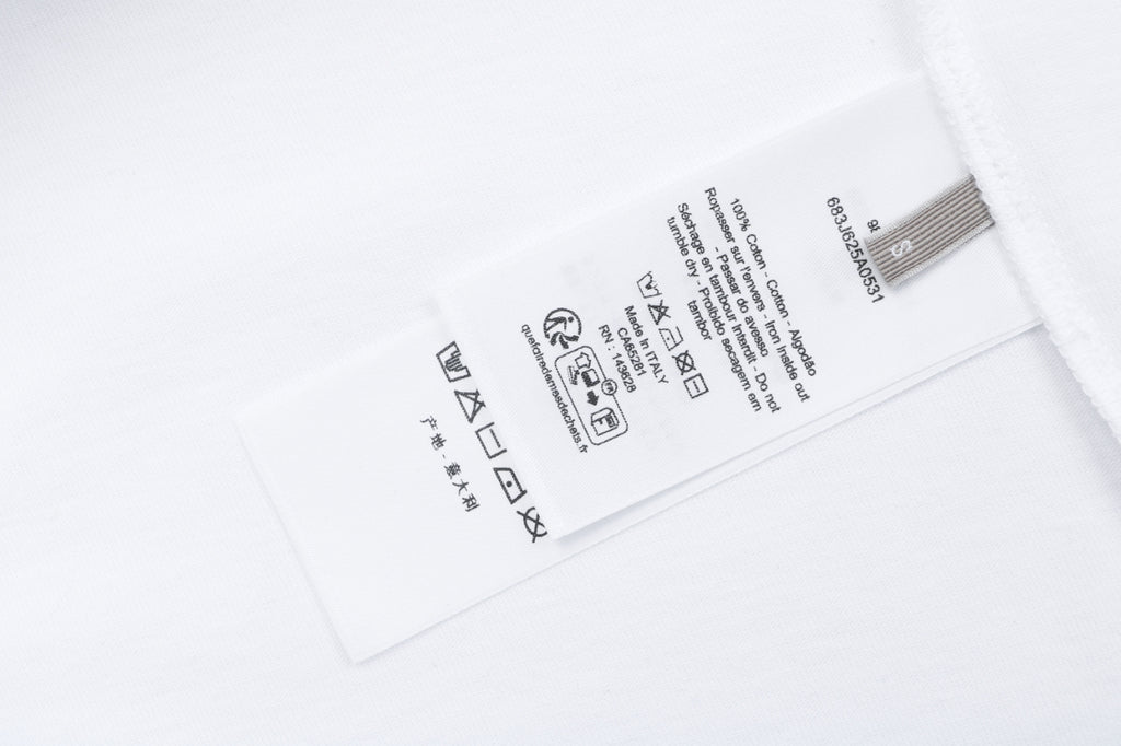 Dior Tonal Jacquard Logo Embroidered T-Shirt | White