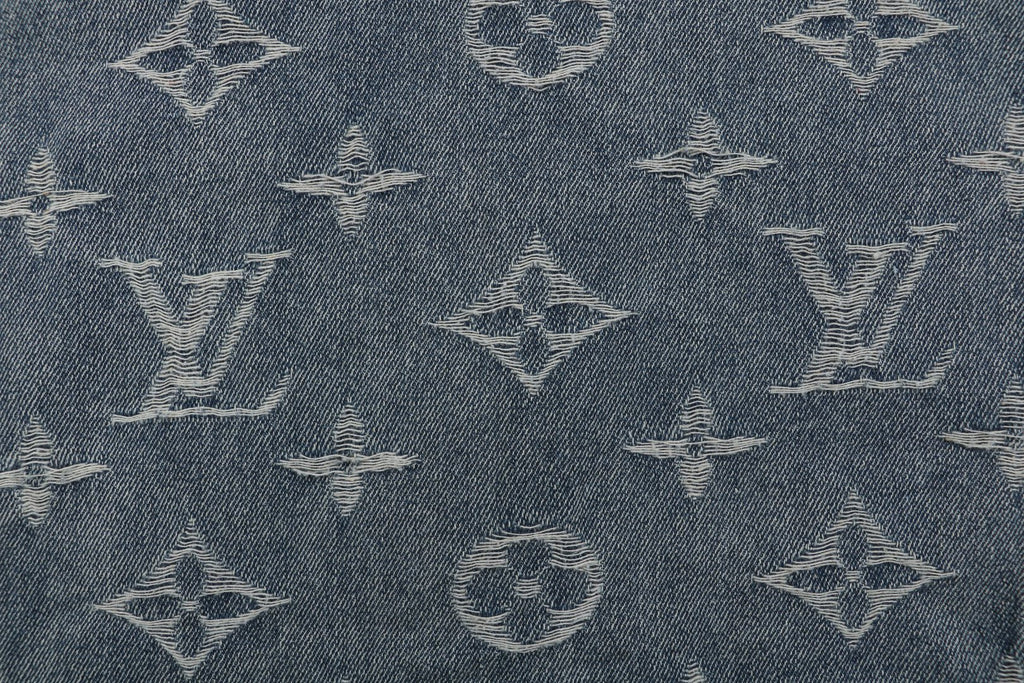 Louis Vuitton Washed Phantom Monogram Denim Jacket | Grey Blue