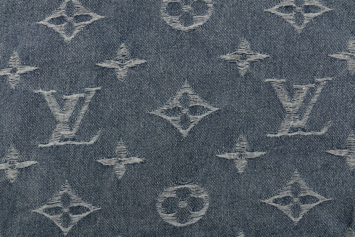 Louis Vuitton Washed Phantom Monogram Denim Jacket | Grey Blue