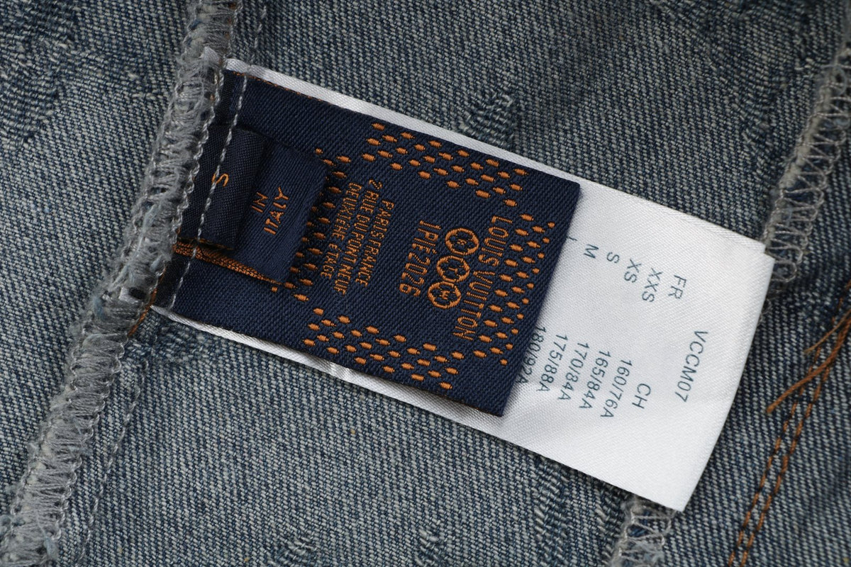 Louis Vuitton Washed Phantom Monogram Denim Jacket | Grey Blue