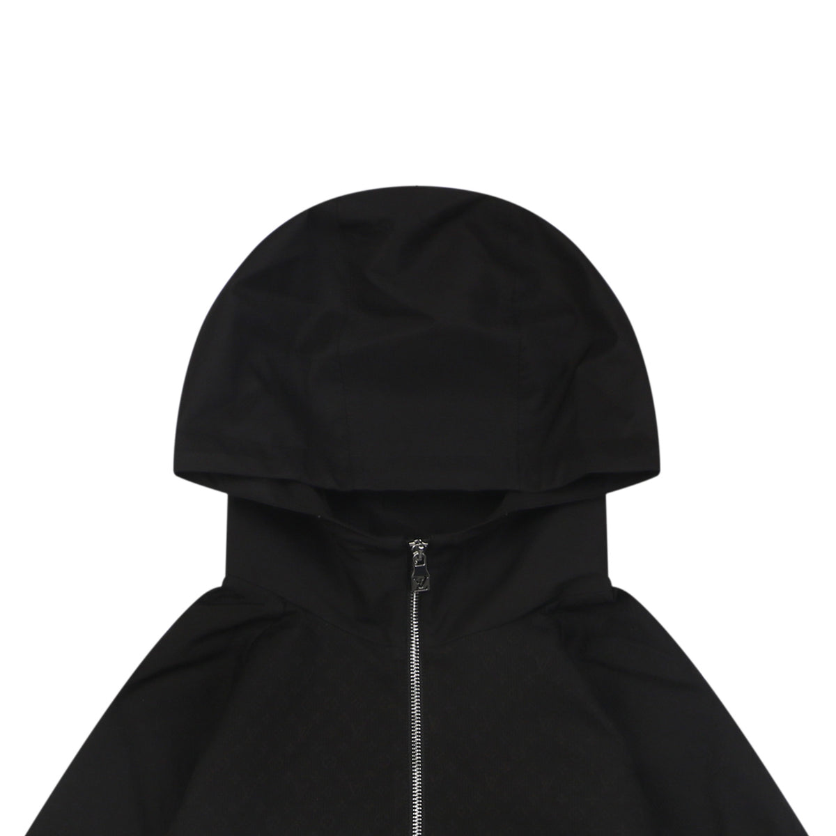 Louis Vuitton Half-Panel Tonal Monogram Zip Hooded Jacket | Black