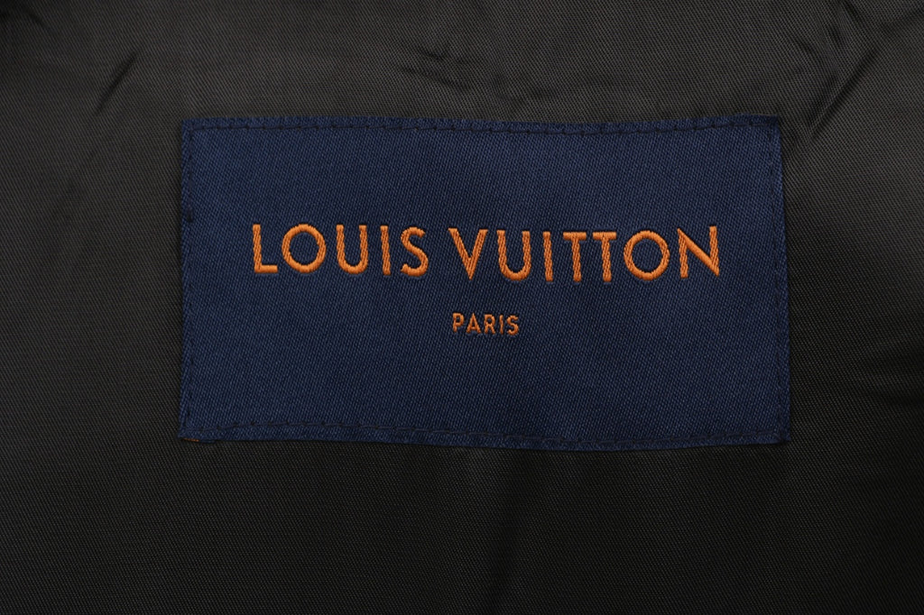Louis Vuitton Half-Panel Tonal Monogram Zip Hooded Jacket | Black
