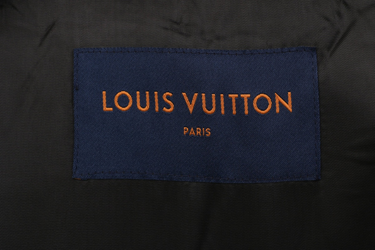 Louis Vuitton Half-Panel Tonal Monogram Zip Hooded Jacket | Black