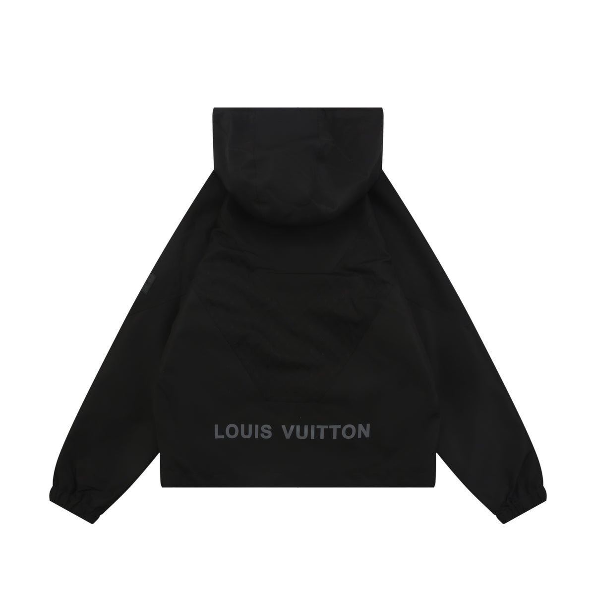 Louis Vuitton Half-Panel Tonal Monogram Zip Hooded Jacket | Black
