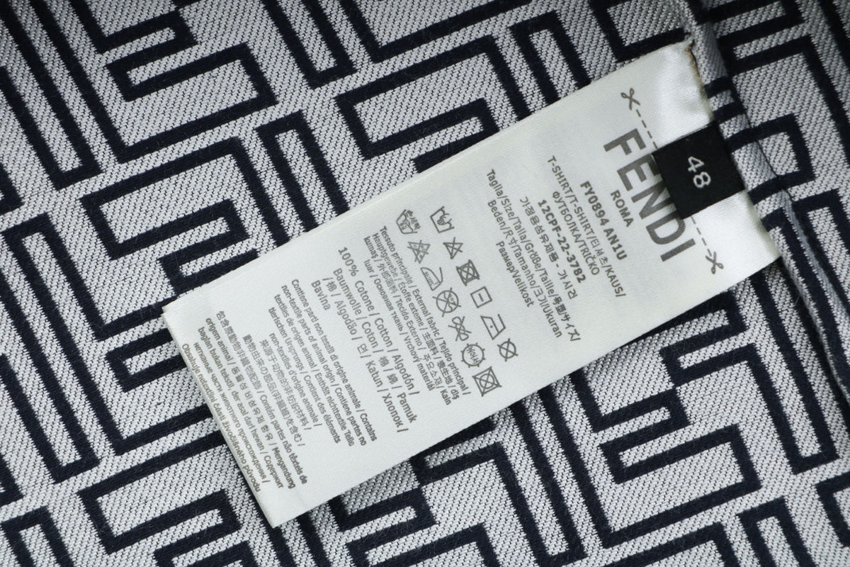 Fendi All-Over FF Monogram Perforated Print Jacket | Black / Cream
