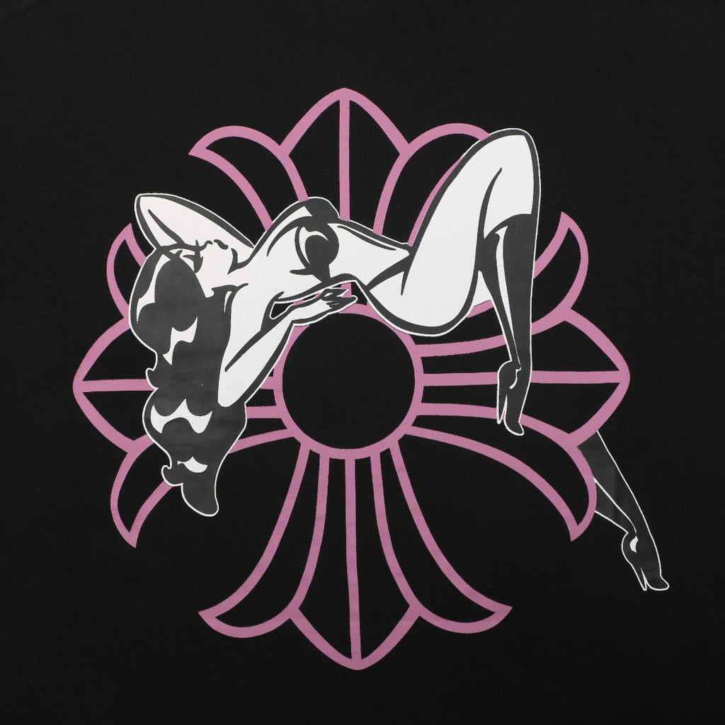 Chrome Hearts "Doll" Cross Girl Print Long Sleeve T-Shirt | Black