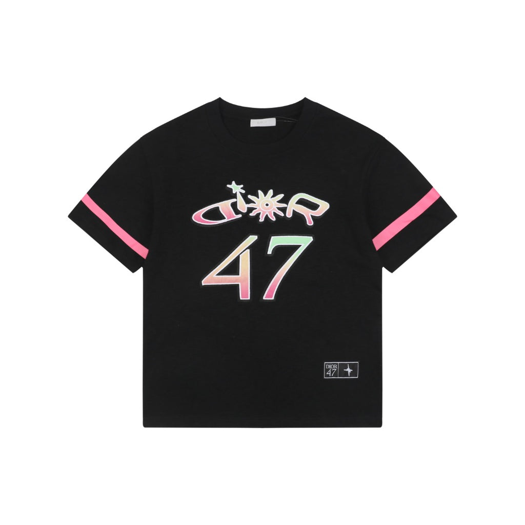 Dior 25SS "47" Graphic Logo Print T-Shirt | Black