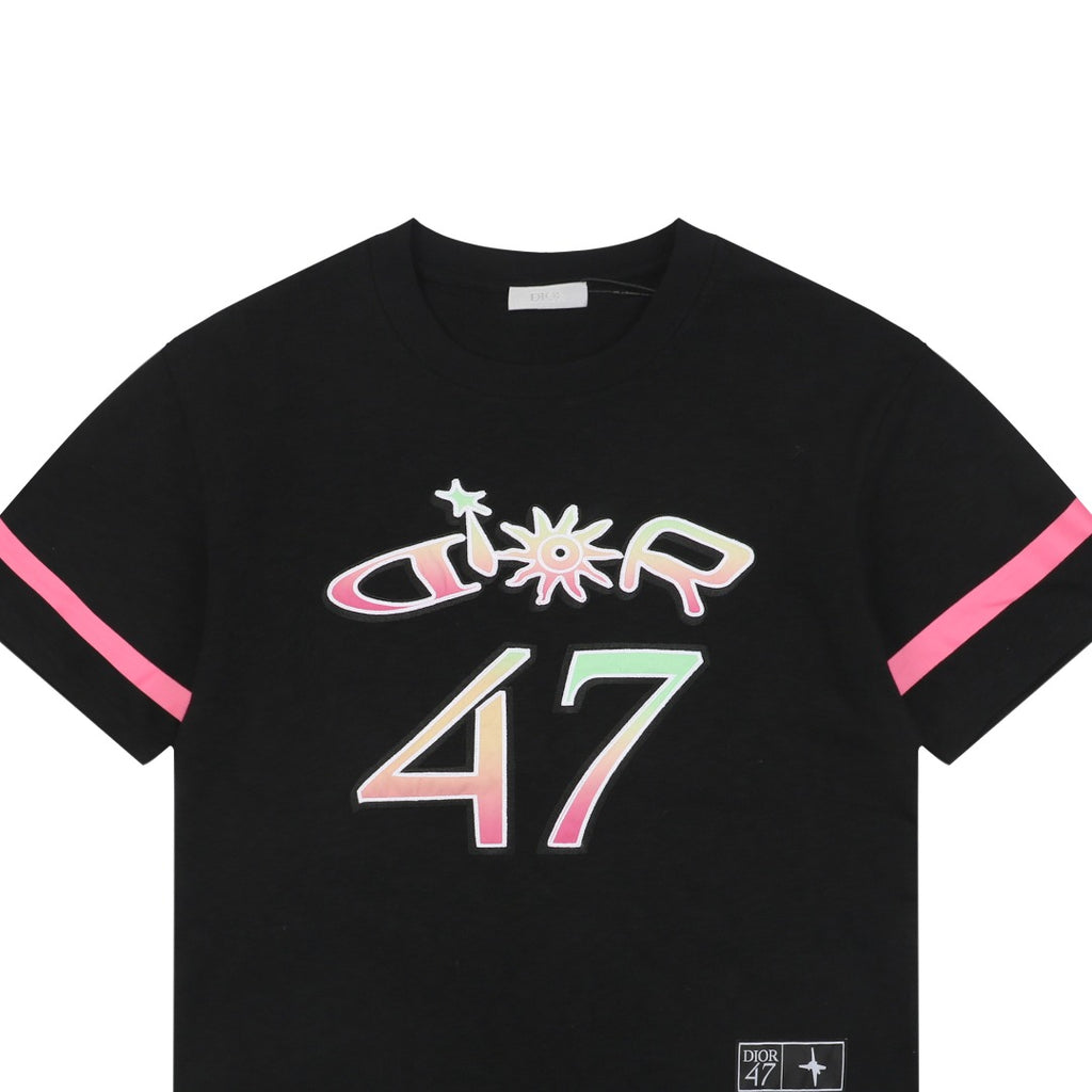 Dior 25SS "47" Graphic Logo Print T-Shirt | Black