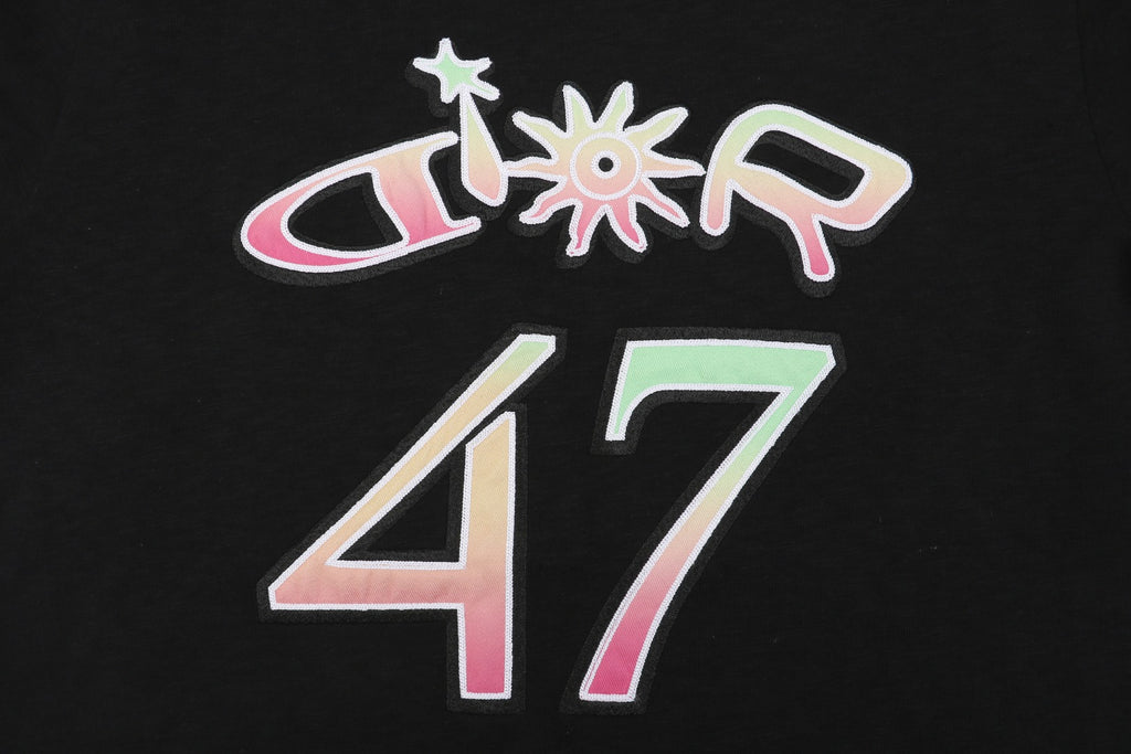 Dior 25SS "47" Graphic Logo Print T-Shirt | Black