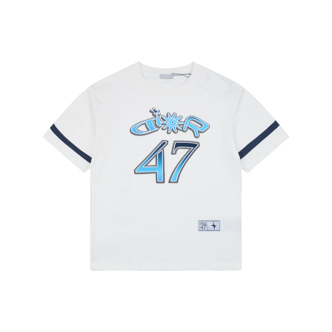 Dior 25SS "47" Graphic Logo Print T-Shirt | White