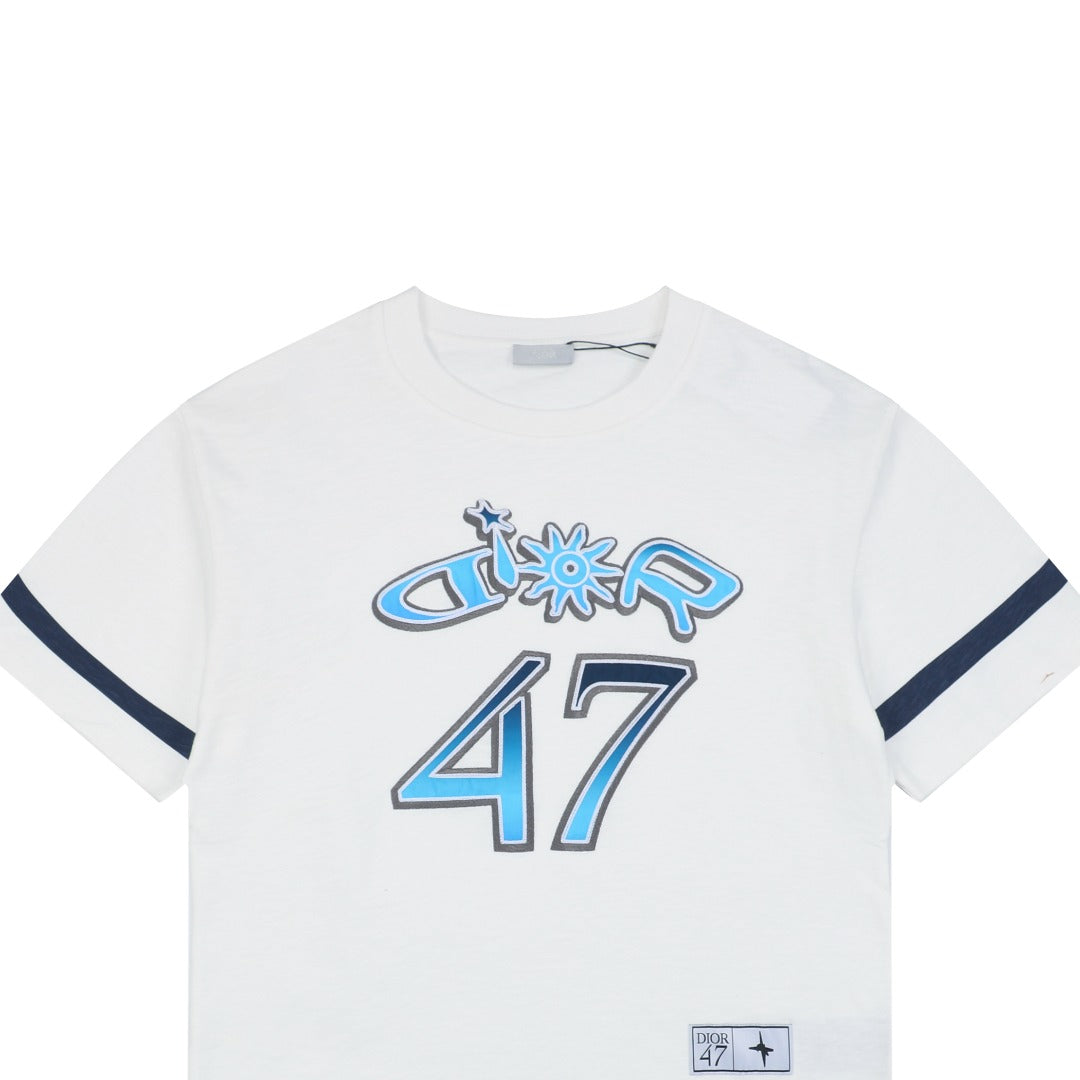 Dior 25SS "47" Graphic Logo Print T-Shirt | White